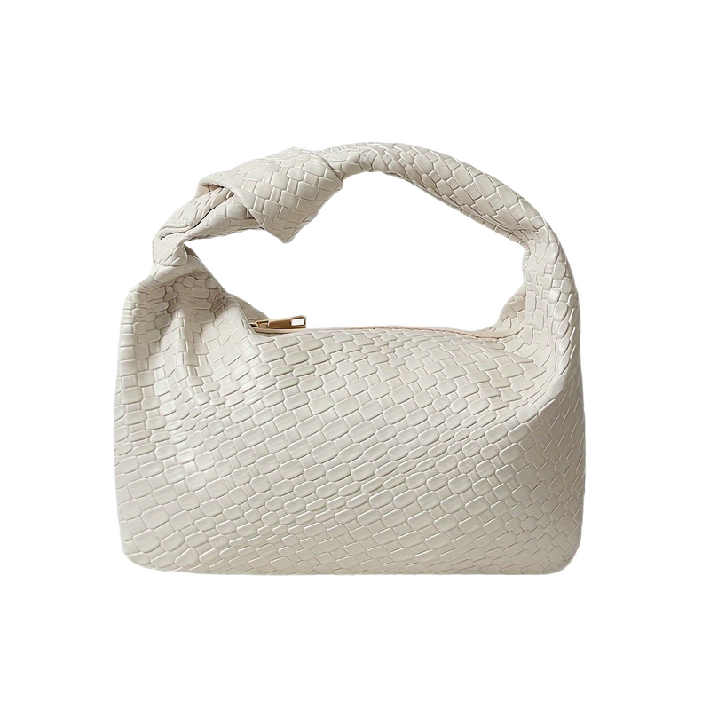 Bolsa De Mão Em Couro Trançado Camila