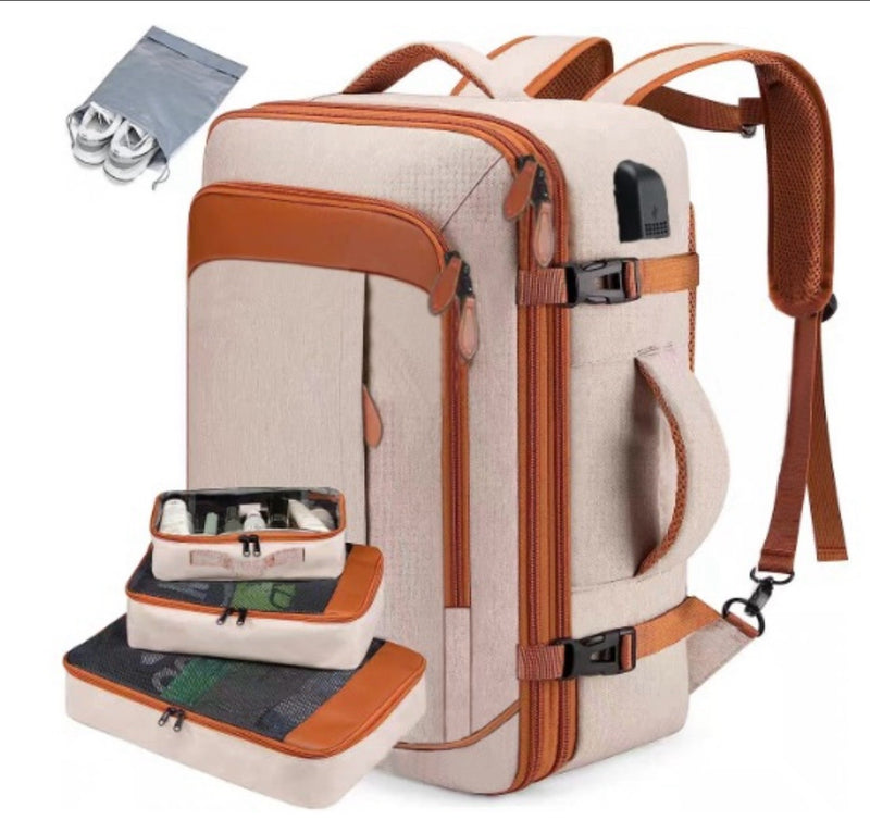 Smart Travel - Mochila Impermeável + 3 Nécessaries Inclusas Com Carregamento USB