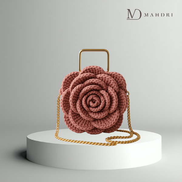 Bolsa Clutch Flor de Crochê