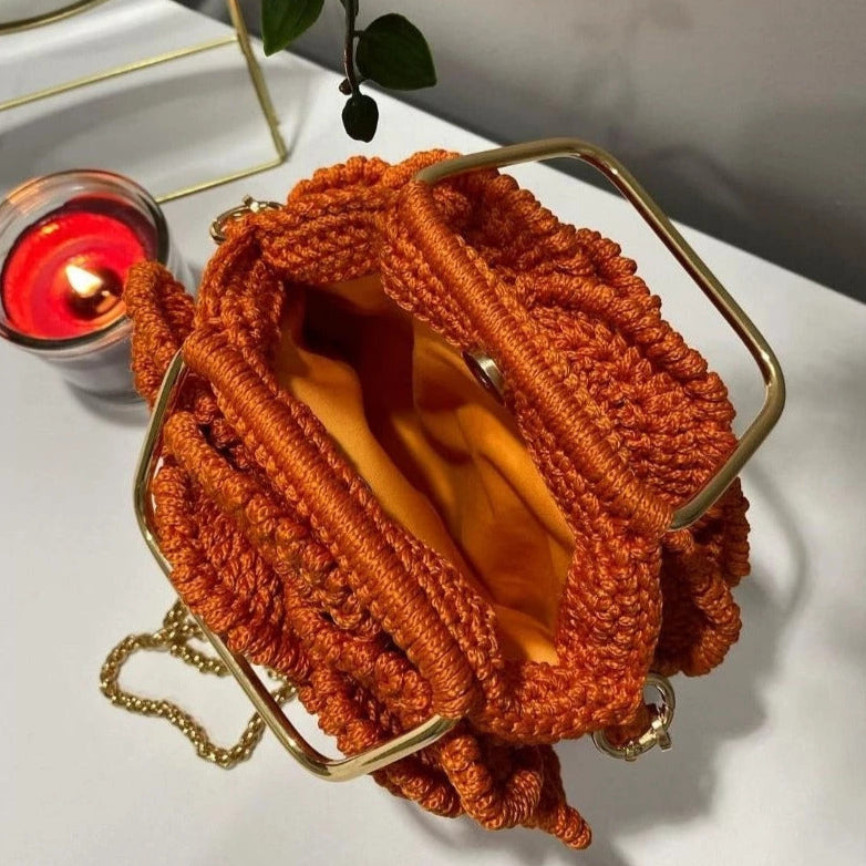 Bolsa Boho Flor de Crochê