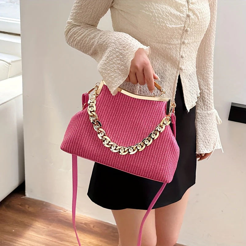 Bolsa Top Handle Com Correntaria Cecília
