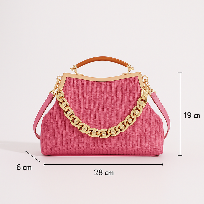 Bolsa Top Handle Com Correntaria Cecília