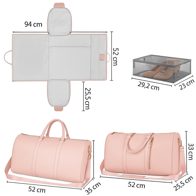 Bolsa de Viagem Jolie - Design Dobrável para Roupas Longas