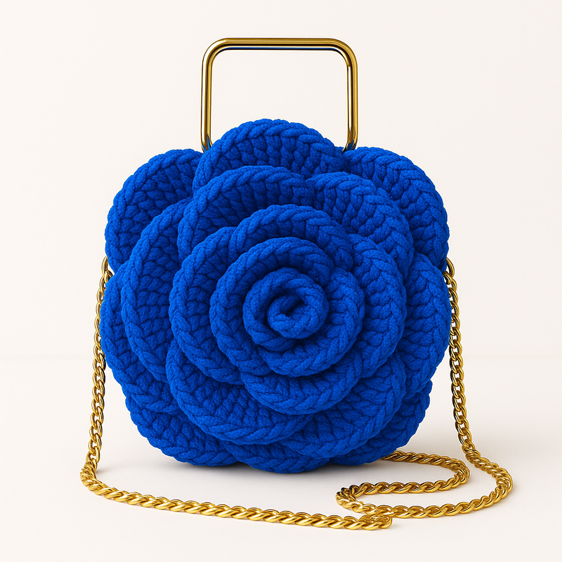 Bolsa Boho Flor de Crochê