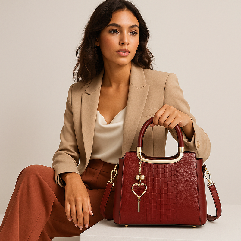 Bolsa Satchel Croco Laís