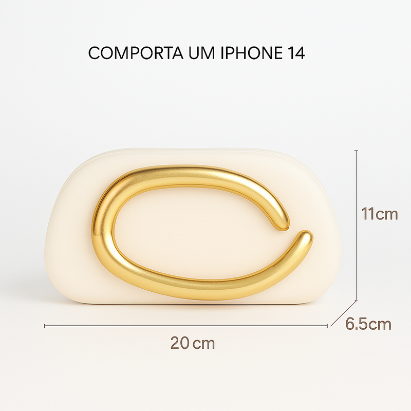 Bolsa Clutch Aura Dourada