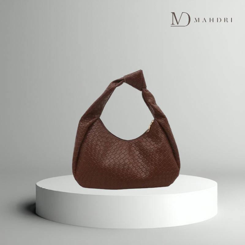 Bolsa De Mão Em Couro Trançado Camila