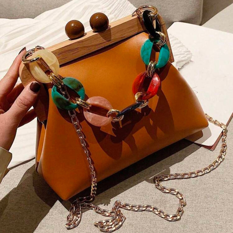 Bolsa Boho De Madeira Vintage
