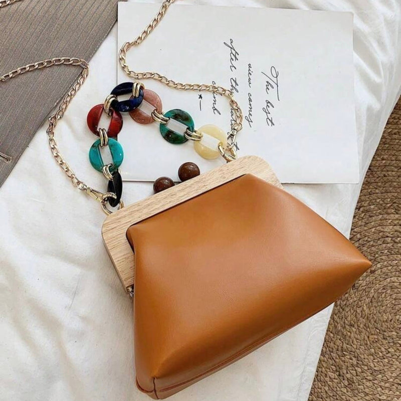 Bolsa Boho De Madeira Vintage