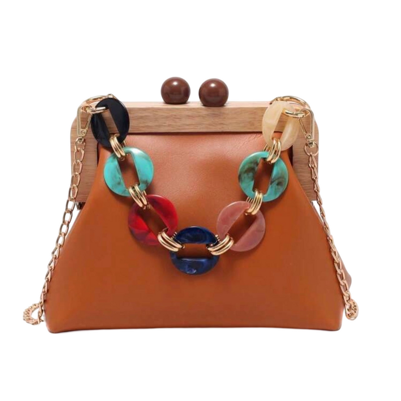 Bolsa Boho De Madeira Vintage
