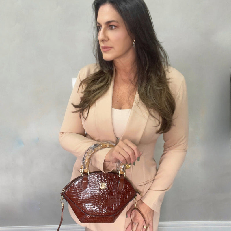 Bolsa De Mão Croco Seraphine