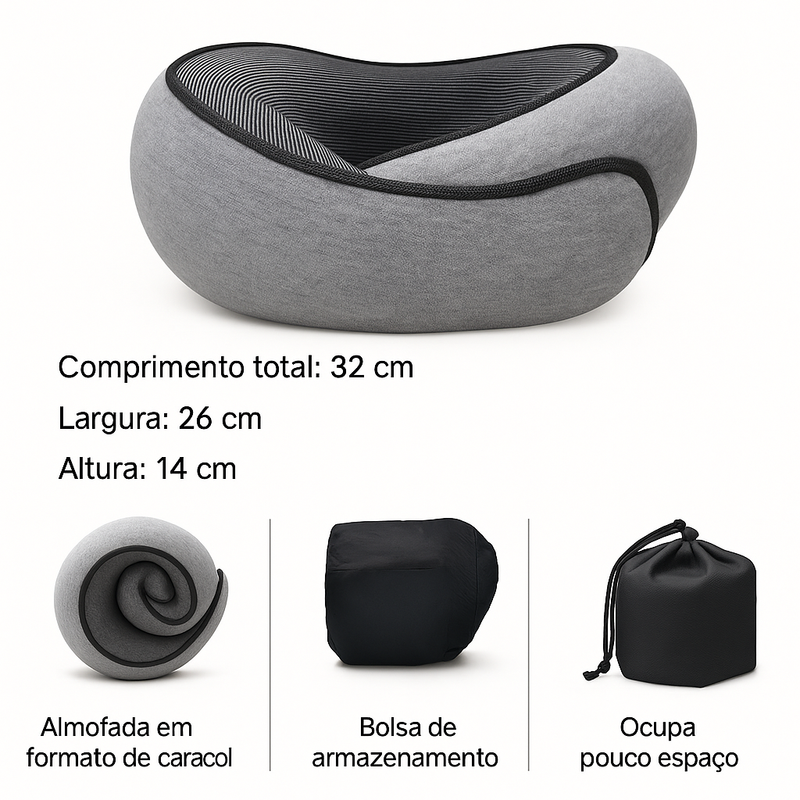 Flyzzen - Travesseiro de Pescoço Premium para Viagens