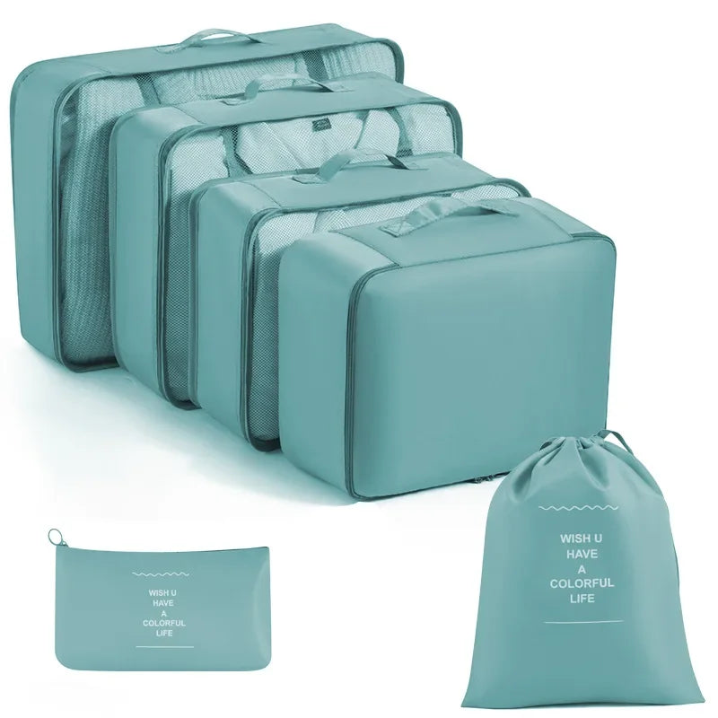 Organizador De Mala; Kit Organizadores De Viagem; Organizador De Roupas Para Mala; Bolsa Organizadora Para Viagem; Organizador De Viagem  Verde