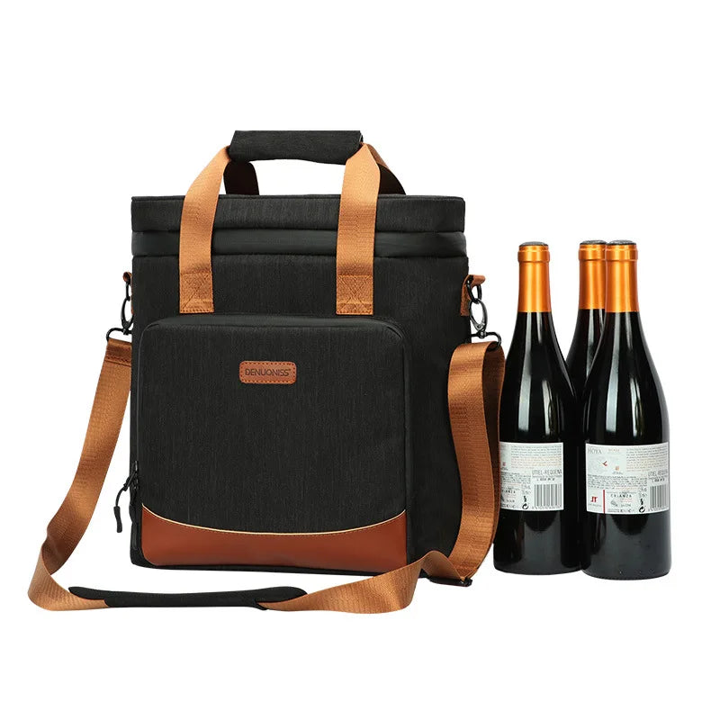 Bolsa Porta Vinhos e Taças - Leve Seus Vinhos com Praticidade e Estilo