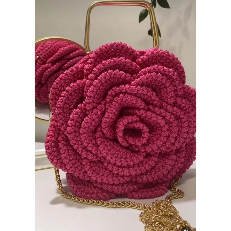 Bolsa Flor de Crochê