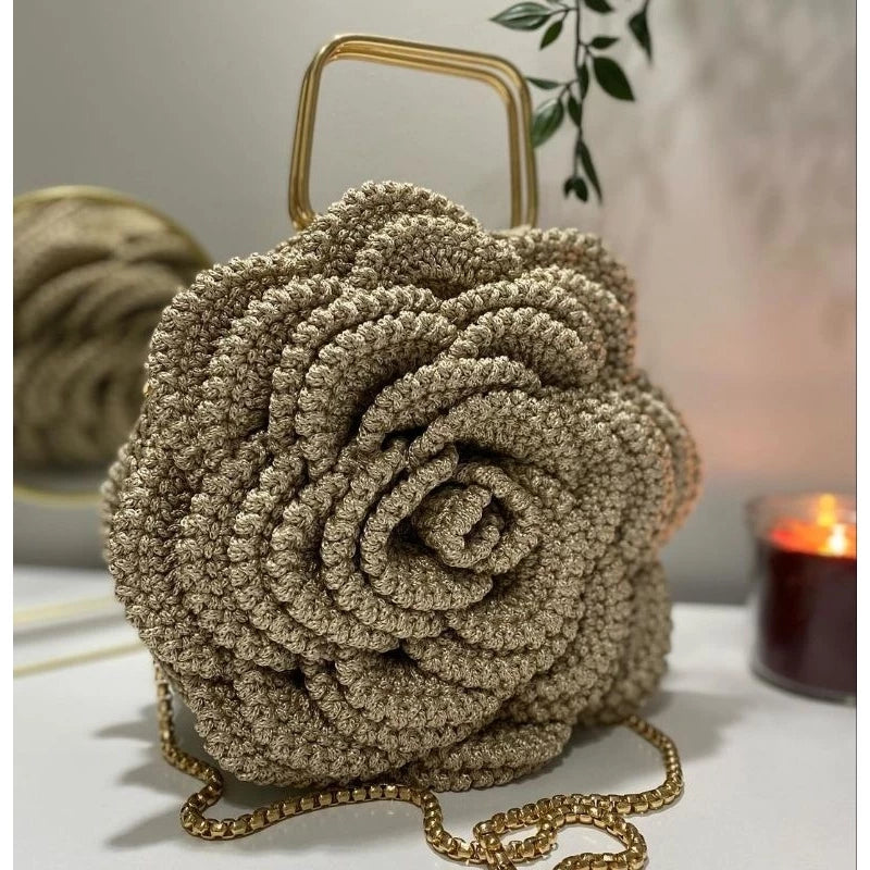 Bolsa Flor de Crochê