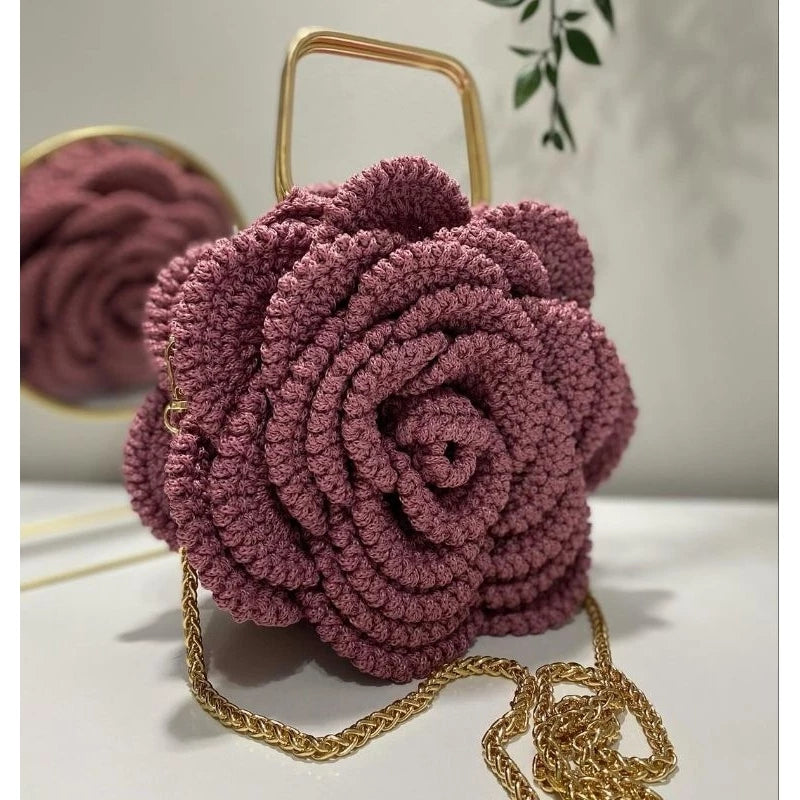 Bolsa Flor de Crochê