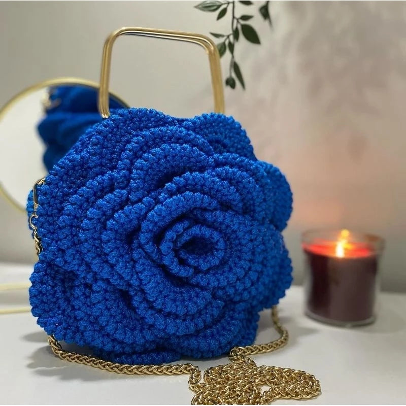 Bolsa Flor de Crochê