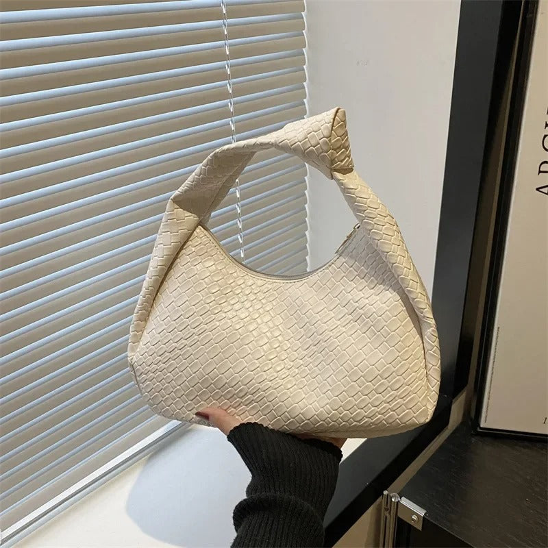 Bolsa De Mão Em Couro Trançado Camila