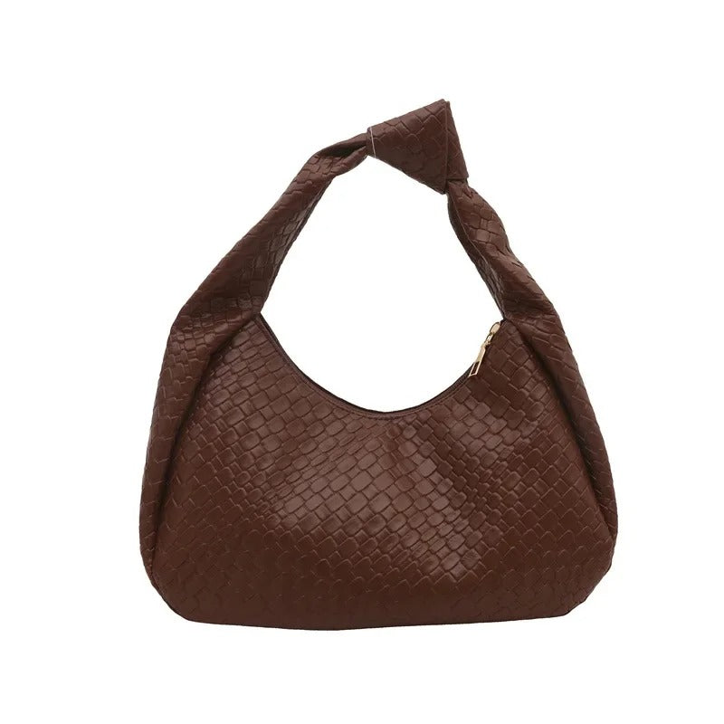 Bolsa De Mão Em Couro Trançado Camila
